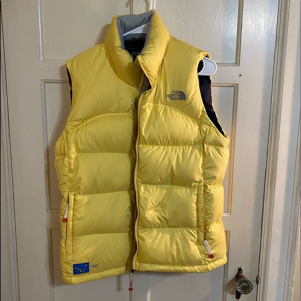Yellow North Face Vest